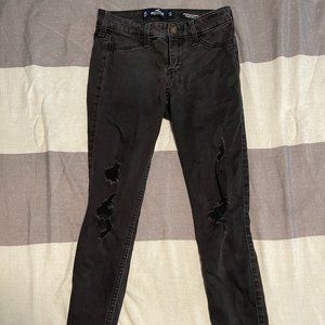 Hollister Distressed Black Jeggings